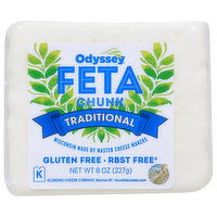 Odyssey Cheese, Feta, Traditional, Chunk - 8 Ounce