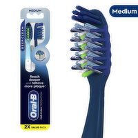 Oral-B Pro Clean Cross Action Toothbrushes, Medium - 2 Each