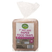 Sun Harvest Paper Food Trays, Uncoated, 7 Inch, Hot Dog - 125 Each