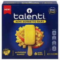 Talenti Sorbetto Bars, Alphonso Mango, Mini - 6 Each