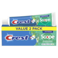 Crest Whitening Plus Scope Toothpaste, Minty Fresh, 5.4 oz, 2 Pack - 10.8 Ounce