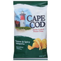 Cape Cod Potato Chips, Sweet & Spicy Jalapeno, Kettle Cooked - 7.5 Ounce