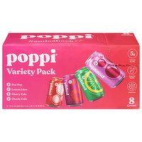 Poppi Prebiotic Soda, Assorted, Variety Pack - 8 Each