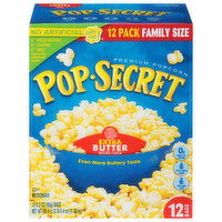 Pop-Secret Popcorn, Premium, Extra Butter, Family Size, 12 Pack - 12 Each