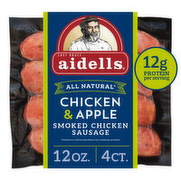 Aidells Smoked Chicken Sausage, Chicken & Apple, (4 Fully Cooked Links) - 12 Ounce