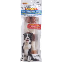 Ruffin' It Dog Chews, Triple Flavor Kabobs, Giant, 2 Each