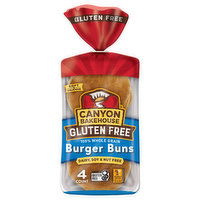 Canyon Bakehouse Burger Buns, Gluten Free, 4 Each