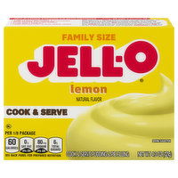 Jell-O Pudding & Pie Filling, Lemon, Cook & Serve, Family Size, 4.3 Ounce