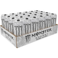 Monster Energy Ultra Monster Energy, Zero Ultra, Sugar Free Energy Drink, 24 Pack - 16 Fl Oz