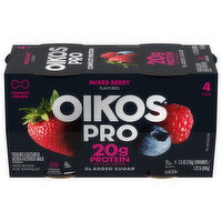 Oikos Pro Yogurt, Mixed Berry Flavored, 4 Pack - 21.2 Ounce