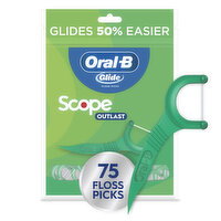 Oral-B Oral-B Glide Dental Floss Picks with Scope Outlast, Mint, 75 Picks - 75 Each