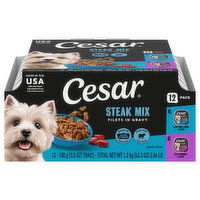Cesar Filets in Gravy Steak Mix Canine Cuisine - 12 Each