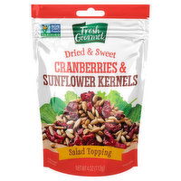 Fresh Gourmet Cranberries & Sunflower Kernels, Dried & Sweet, 4 Ounce