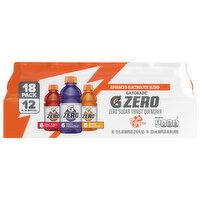 Gatorade Thirst Quencher, Zero Sugar, Fruit Punch/Grape/Orange, 18 Each