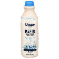 Lifeway Probiotics Cultured Whole Milk Lactose Free Plain Unsweetened Kefir - 32 Fluid ounce