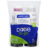 Dixie Paper Cups & Lids, Insulated, To Go, 12 Ounce, Variety Pack - 26 Each