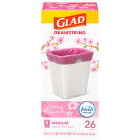 Glad Drawstring Cherry Blossom OS Med 8 Gal - 26 Each