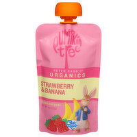 Pumpkin Tree Fruit Puree, Organic, Strawberry & Banana - 4 Ounce