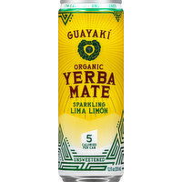 Guayaki Yerba Mate, Organic, Sparkling Lima Limon, Unsweetened - 12 Ounce