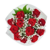 Dozen Rose Bouquet with filler & greens - 1 Each
