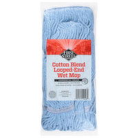 First Street Wet Mop, Cotton Blend Looped-End, Commercial Grade - 1 Each