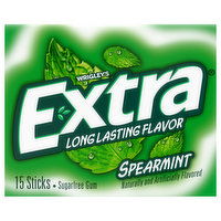 Extra Gum, Sugarfree, Spearmint - 15 Each