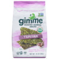 gimMe Seaweed Snacks, Roasted, Organic, Teriyaki - 0.35 Ounce