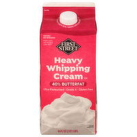 First Street Whipping Cream, Heavy, 40% Butterfat - 64 Fluid ounce