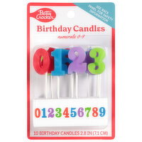 Betty Crocker Numerals 0-9 2.8 Inch Cupcake Birthday Candles - 10 Each