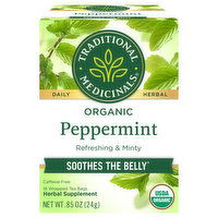 Traditional Medicinals Herbal Supplement, Organic, Caffeine Free, Peppermint, Tea Bags - 16 Each