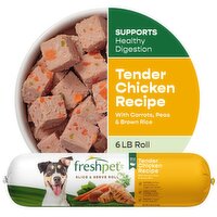 Freshpet Healthy & Natural Dog Food, Fresh Chicken Roll, 6lb