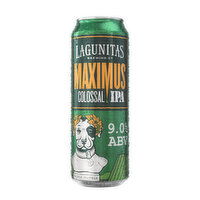 Lagunitas Lagunitas Maximus Colossal IPA is one hoppy, super drinkable double IPA beer with maximus flavor. Bold yet smooth, this deliciously hopped Double IPA features spice, floral and berry notes., 19.2 Fluid ounce