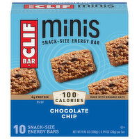 Clif Bar Energy Bars, Chocolate Chip, Snack-Size, Minis - 10 Each