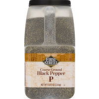 First Street Black Pepper, Coarse Ground - 85 Ounce