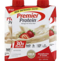 Premier Protein High Protein Shake, Strawberries & Cream, 4 Pack - 4 Each