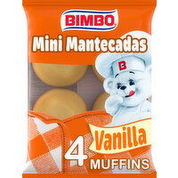 Bimbo Vanilla Mini Muffins, 4 count, 4.41 oz - 4 Each