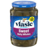 Vlasic Pickles, Baby Wholes, Sweet - 24 Fluid ounce