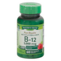 Nature's Truth Vitamin B-12, 5,000 mcg, Tablets, Natural Berry Flavor - 60 Each