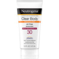 Neutrogena Sunscreen, Oil-Free, Clear Body, Broad Spectrum SPF 30 - 5 Ounce