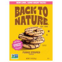 Back to Nature Cookies, Fudge Striped - 7.7 Ounce