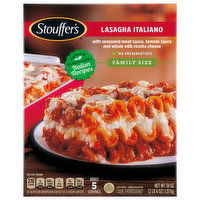 Stouffer's Lasagna, Italiano, Family Size - 38 Ounce