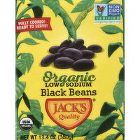 Jacks Quality Black Beans, Low Sodium, Organic, 13.4 Ounce