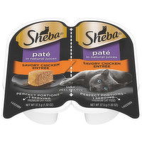 Sheba Cat Food, Premium, Savory Chicken Entree, Pate, in Natural Juices - 1 Each