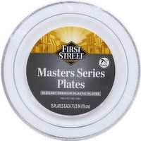 First Street Plastic Plates, Master Series, 7-1/2 Inches - 15 Each