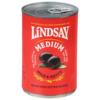 Lindsay Olives, Black Ripe Pitted, Medium, 6 Ounce