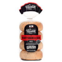 The Rustik Oven Artisan Style Hearty Grains & Seeds Bagels - 4 Each