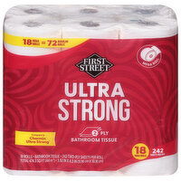 First Street Bathroom Tissue, Mega Roll, Ultra Strong, 2 Ply - 18 Each