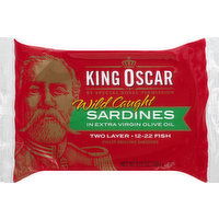 King Oscar Sardines in Extra Virgin Olive Oil, Wild Caught, 3.75 Ounce