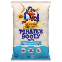 Pirate's Booty Aged White Cheddar Rice & Corn Puffs Party Size - 10 Ounce