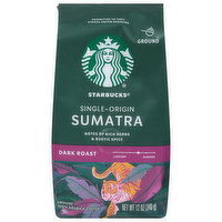 Starbucks Coffee, 100% Arabica, Ground, Dark Roast, Sumatra - 12 Ounce